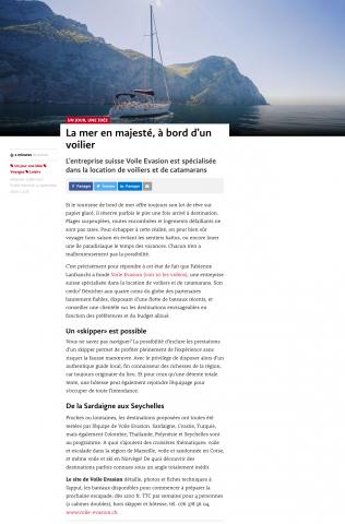 Article Le Temps - 14 septembre 2016